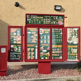 The drive through menu.