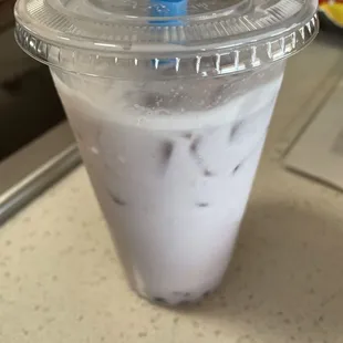 Taro boba tea