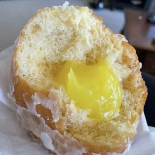 Lemon filling donut. My favorite