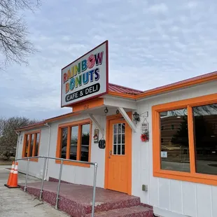 the front of the building