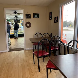 a view of the dining room