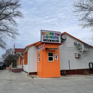 the front of the building