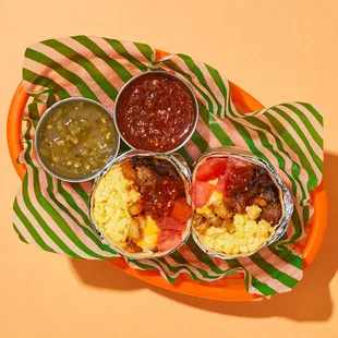 a colorful plate of food