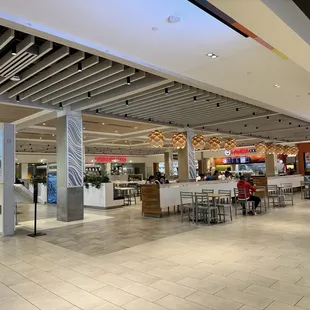 Food court dining area.