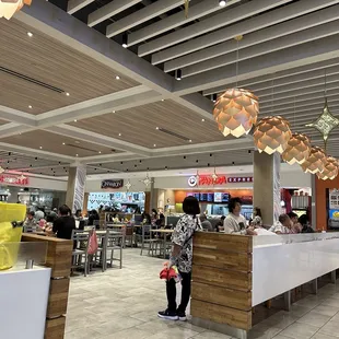 Inside the food court.