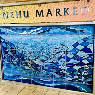 You are greeted with this beautiful mural to the food court