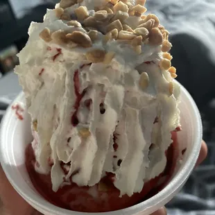 Strawberry soft serve