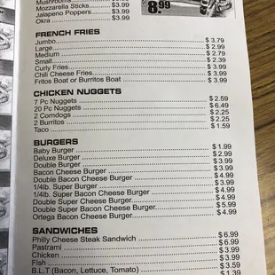 Take our menu 2