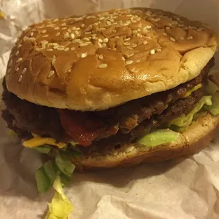 Bacon double burger... Not the best pic, but you get the idea :)