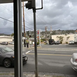 View from the inside of the restaurant