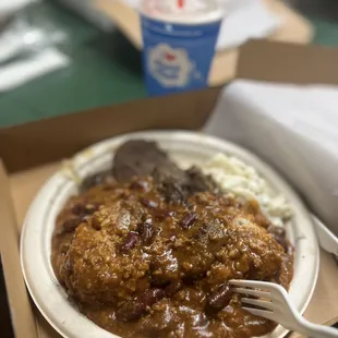 BBQ befriend With chill on rice