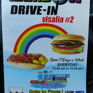 Current menu on 3/6/2021