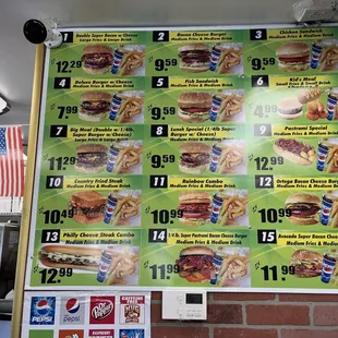 Menu Prices as of 7/17/22