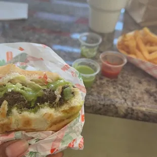 I always get too exciting eating my favorite tortas. Don&apos;t forget the fries and aguas, definitely completes the meal experience.