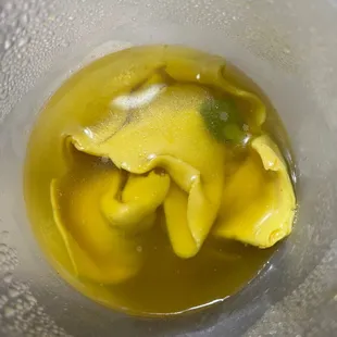 Wonton soup. Lots of wontons!