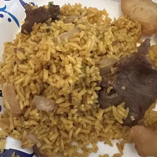 Beef fried rice. Delish.