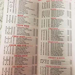 Updated menu Feb 2022