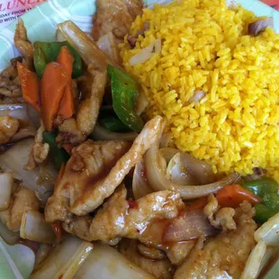 Hunan Chicken and Pork Fried Rice