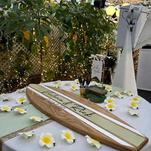 Guest book set up