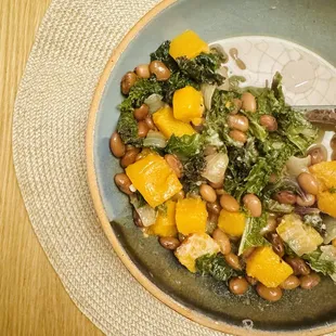 Butternut squash soup with kale. Thank you rainbow for always having such fresh veggies!