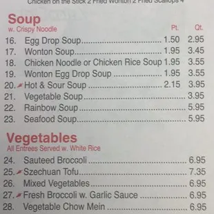 Menu pics