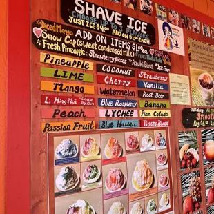 a variety of ice creams