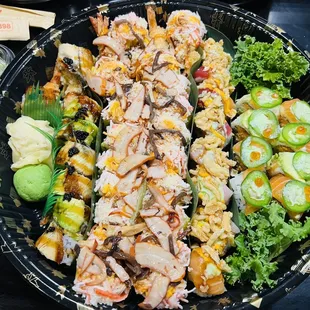 Roll Boat (Black Dragon, Rainbow Roll (2), No. 99, Tiger Roll