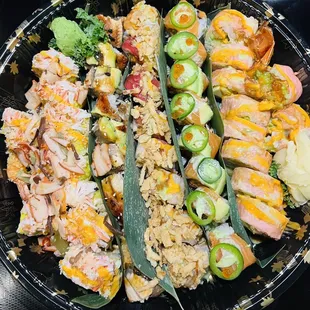 Roll Boat-Fantasy Roll, Black Dragon, No. 99, Tiger Roll &amp; Rainbow Roll