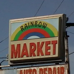 the sign for the store