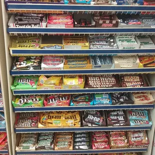 a variety of candy and candy bars