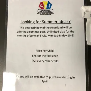 Summer pass
