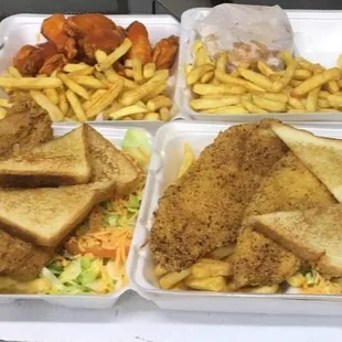 Fish baskets, wing basket, burger basket