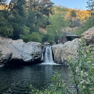 Bottom water fall with swimming area