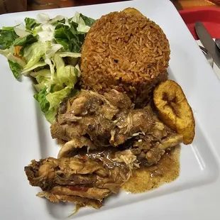 Jerk Chicken with Jollof rice