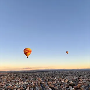 view from the hot air balloon