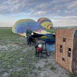 They recruited my husband to help inflate the balloon, ha!