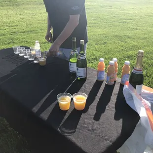 Mimosas after the flight!