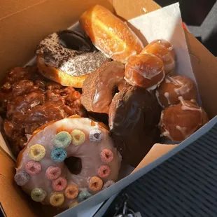 Half dozen donuts fresh this morning