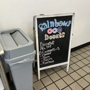 Hand drawn signage