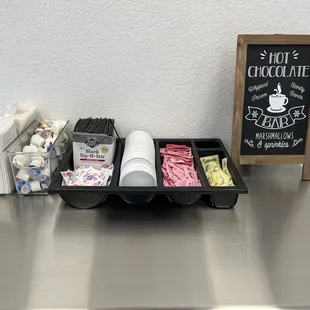 Coffee bar! Self service. Good stuff!