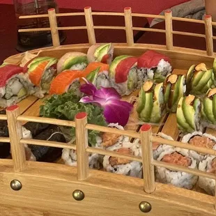 our selection of sushi rolls