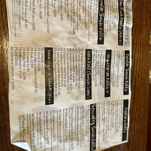 Togo Menu