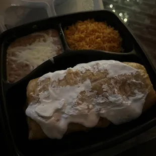 Chimichanga dinner