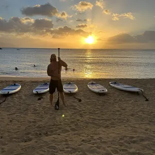 Night time paddle board