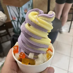 Dole Whip and Ube swirl