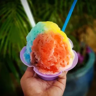 Shaved ice after the hike!