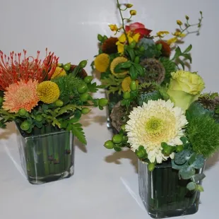 Stop by the store for an excellent selection of small arrangements made creatively and differently from everyone else.