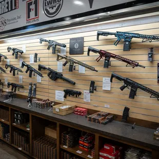 Abundant amount of ammo and great selections of firearms for everyone.