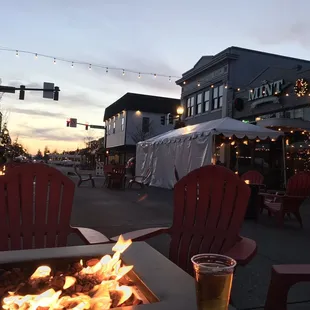 Beer from Rainier - sitting fireside on Cole St. in Enumclaw