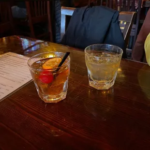 Old fashioned and a Woodinville Rye for the Queen